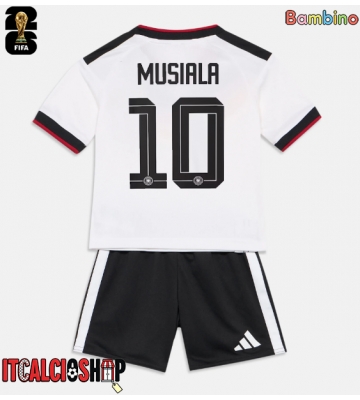 Germania Jamal Musiala #10 Prima Maglia Bambino Mondiali 2026 Manica Corta (+ Pantaloni corti)